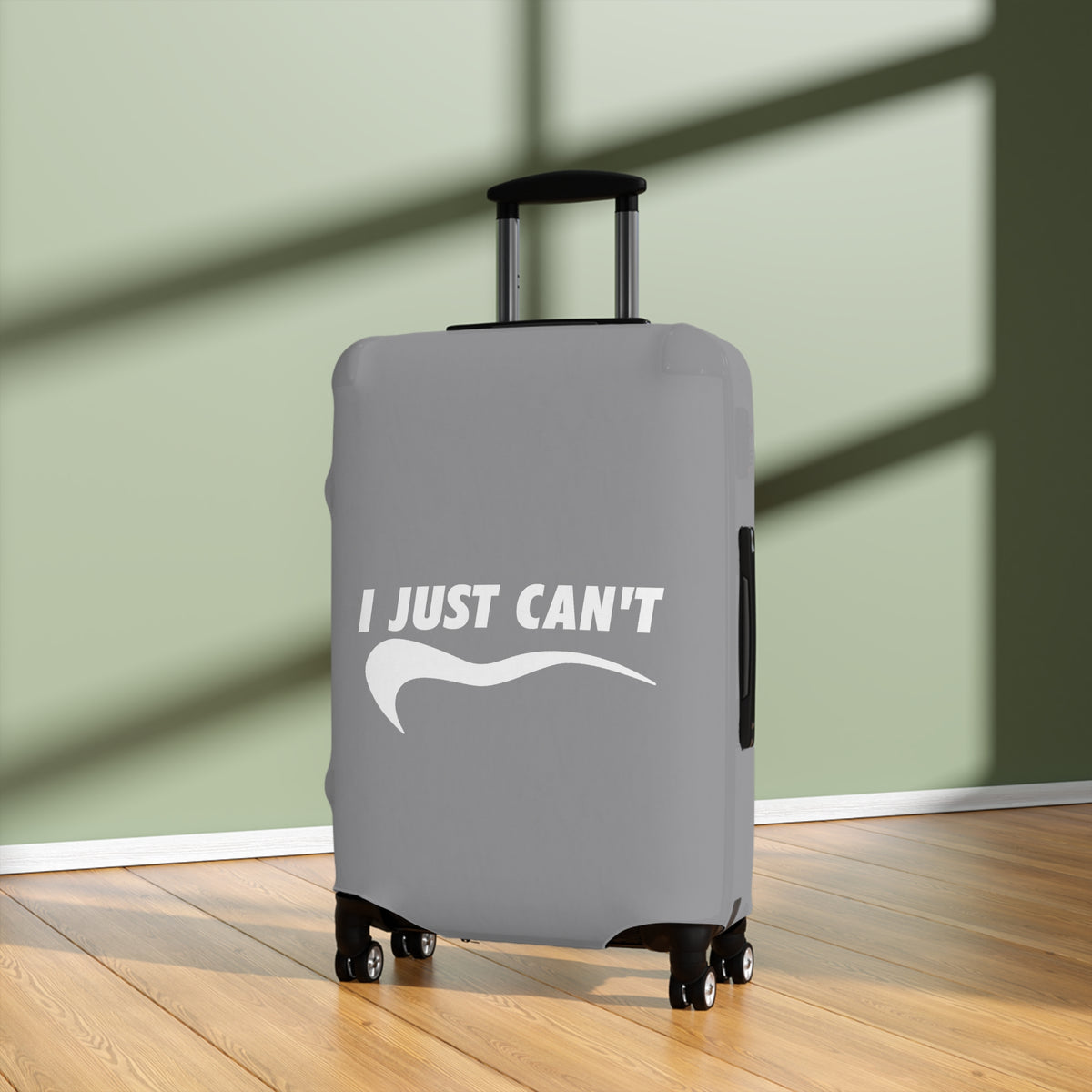 I Just Can't Luggage Cover Gray