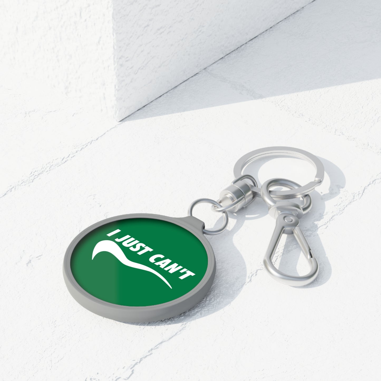 Green I Just Can't Keyring Tag