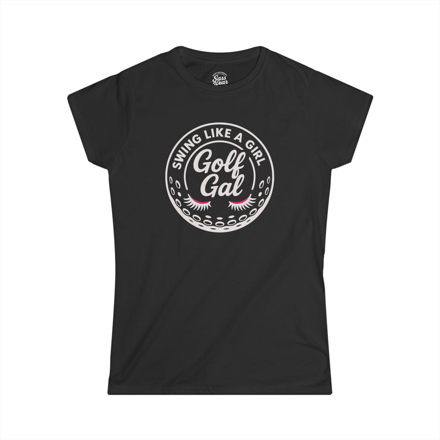 Golf Gal logo white Women's Softstyle Tee