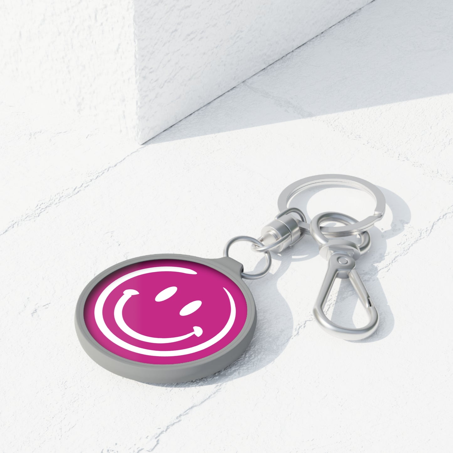 Hot Pink Keyring Tag