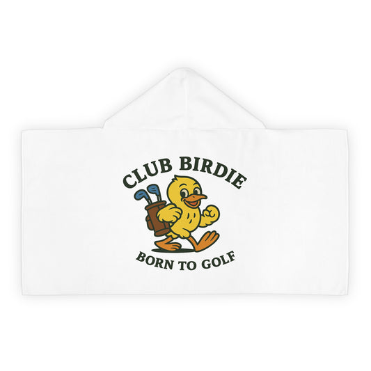 Club Birdie Born To Golf Kids Hooded Towel/ Beach Cover-Up