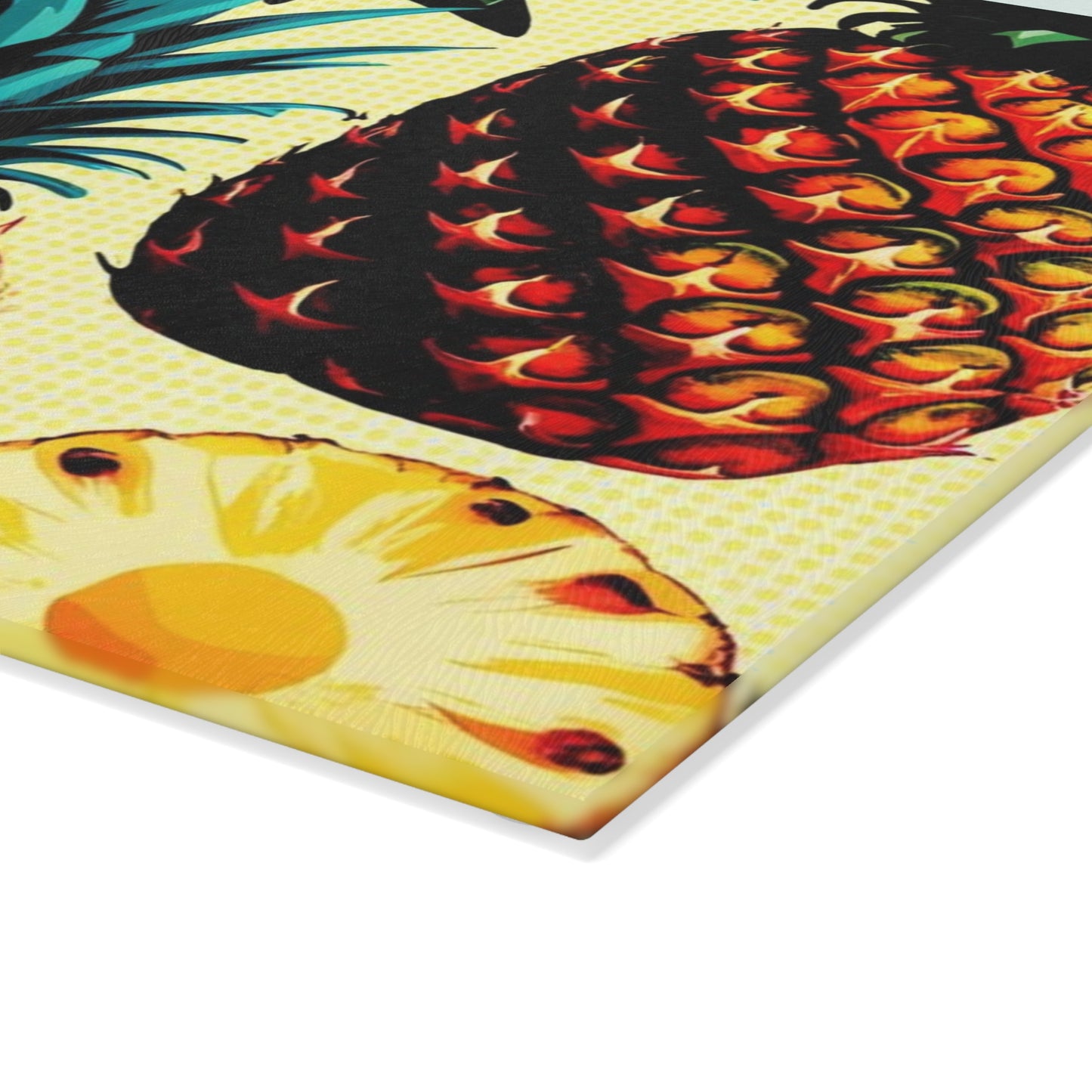 pineapples Glass Cutting Board