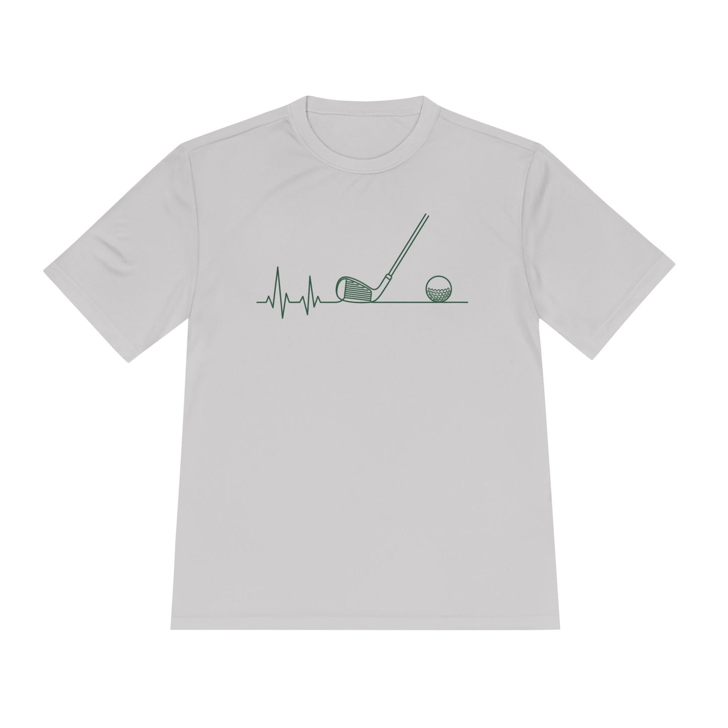 Golf heartbeat moisture wicking tee unisex