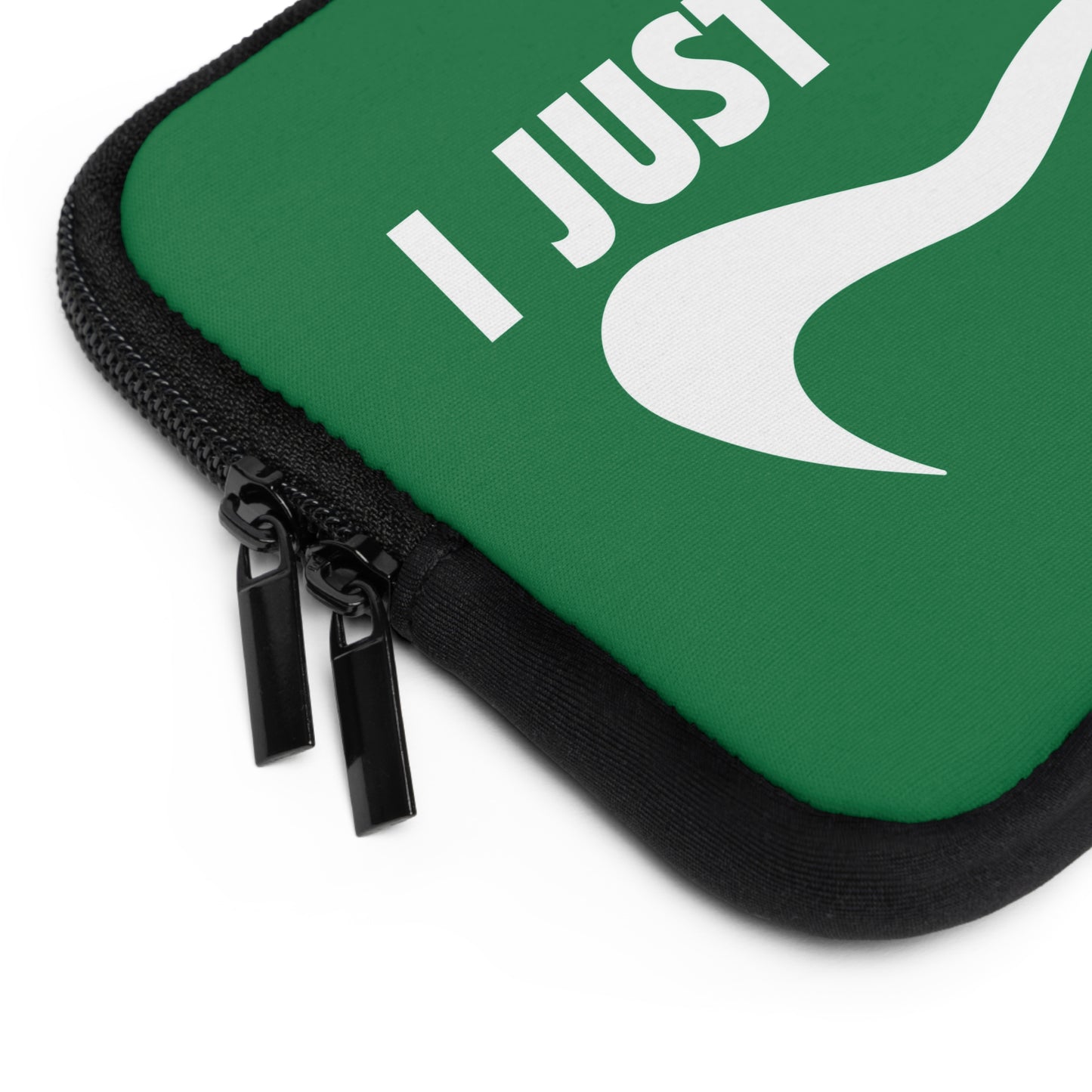 green with white i just can't Laptop Sleeve