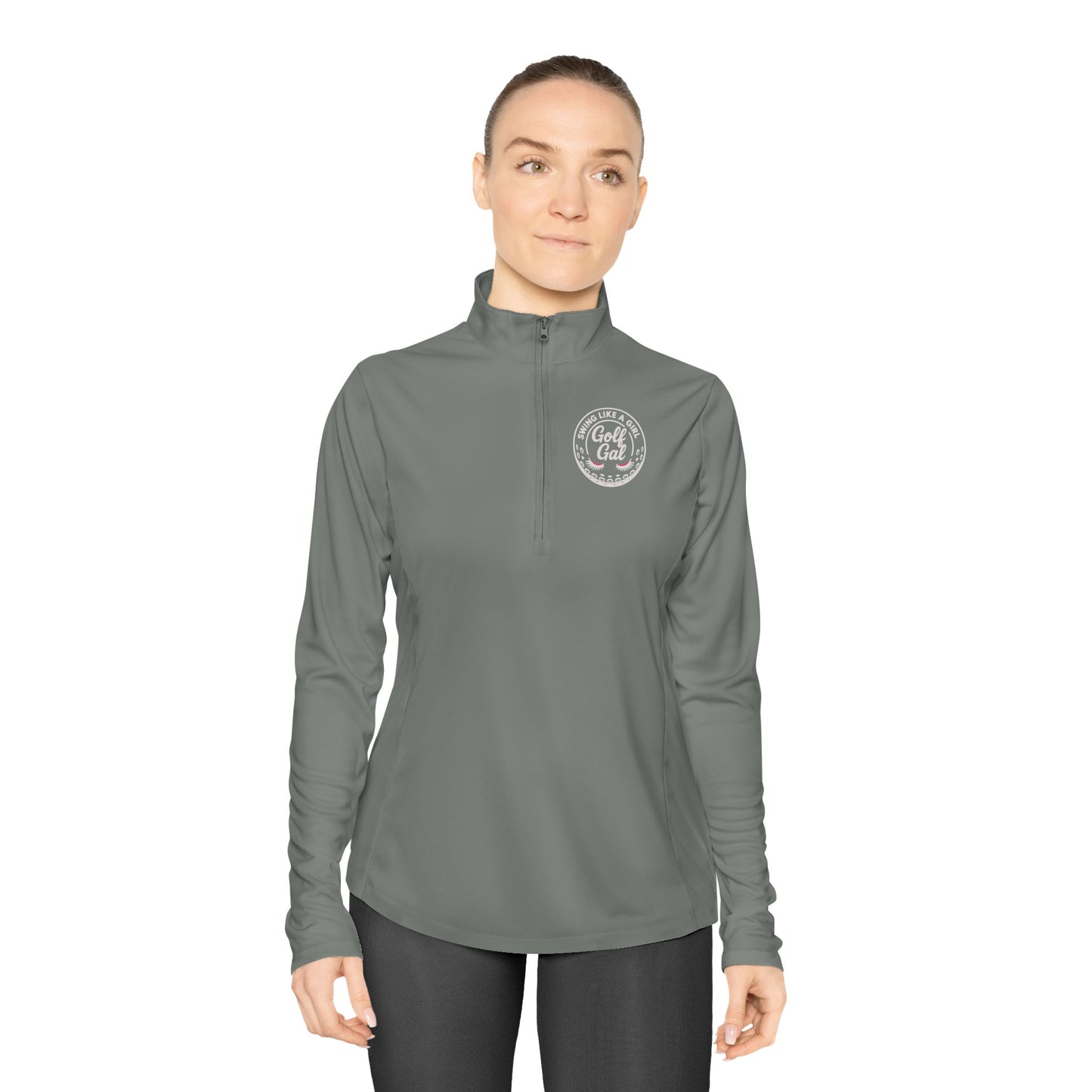 Golf Gal Logo White Ladies Golf Pullover