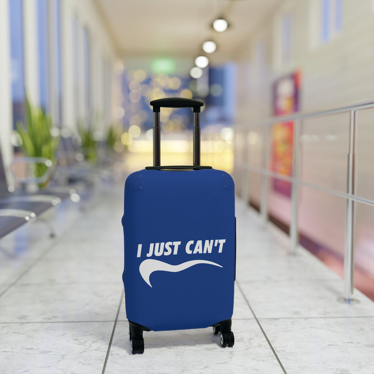I Just Can't Luggage Cover Blue