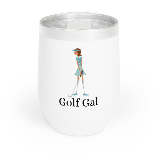Golf Gal Wine Tumbler Lily