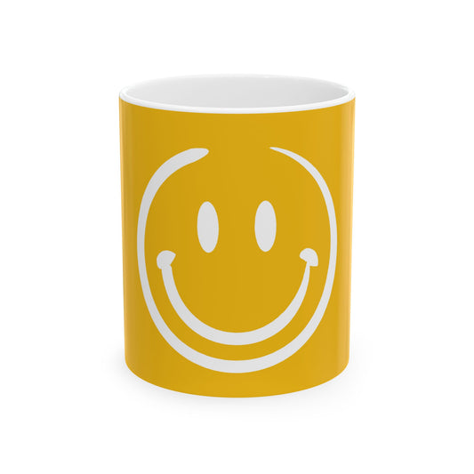 yellow smiley face Ceramic Coffee Mug