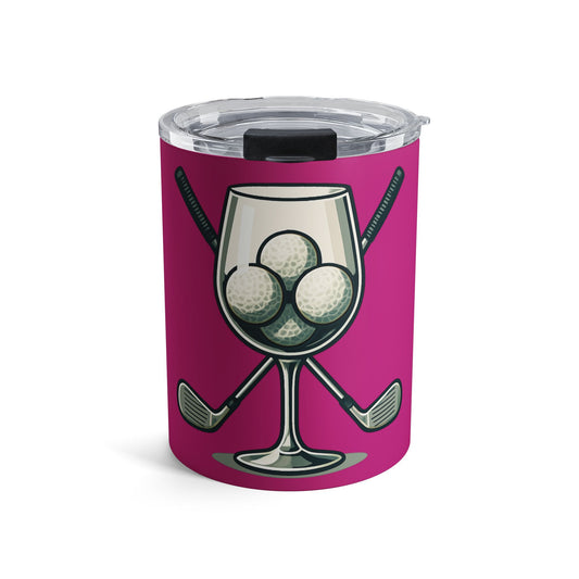 Hot Pink Wine Glass and Balls Whiskey/Wine Tumbler