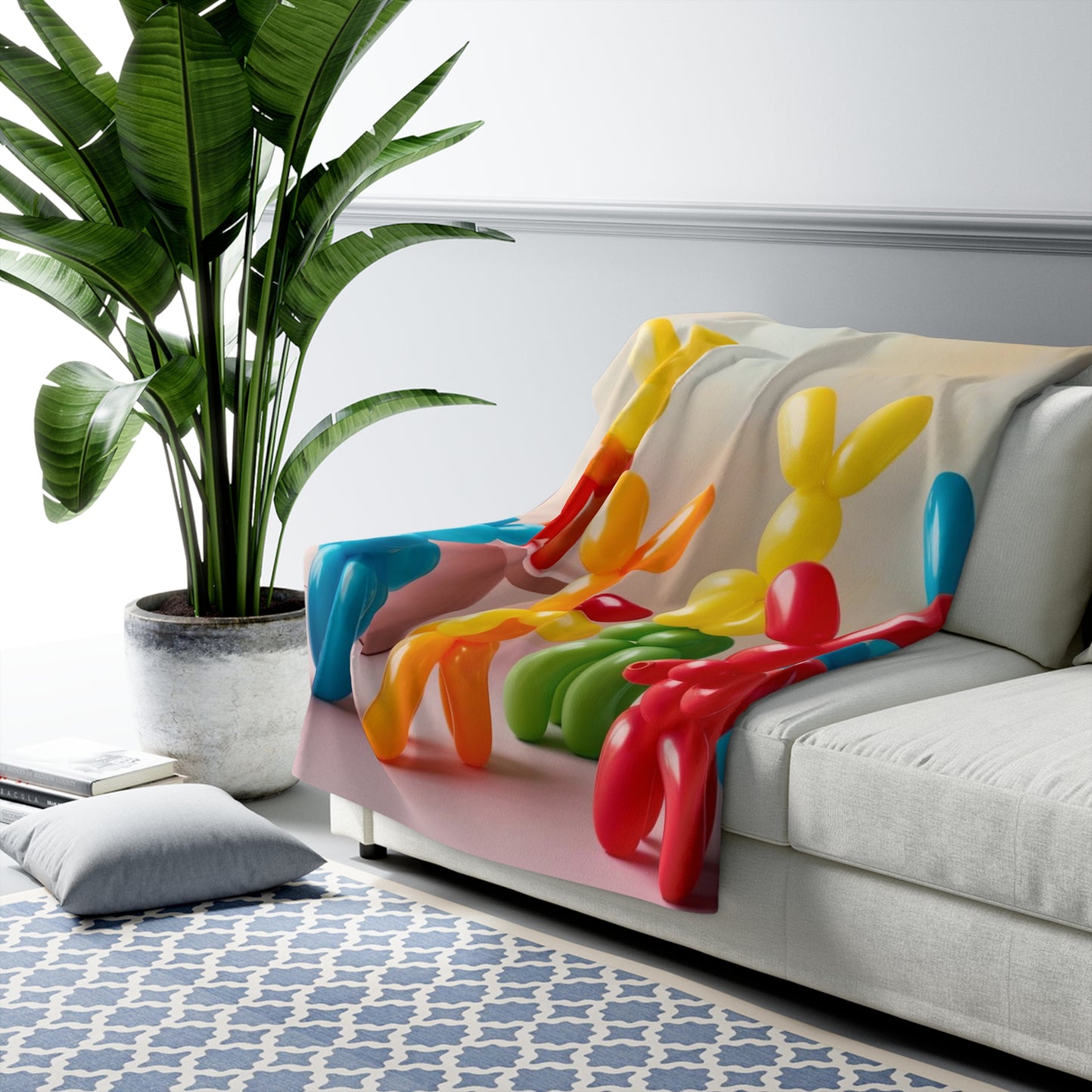 Balloon Animal Sherpa Fleece Blanket