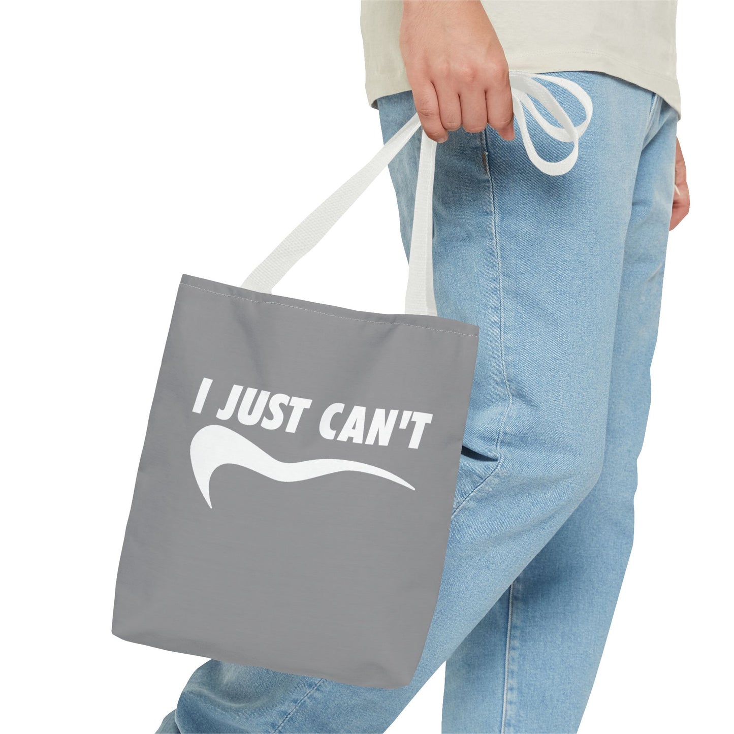 Gray I just can't Tote Bag