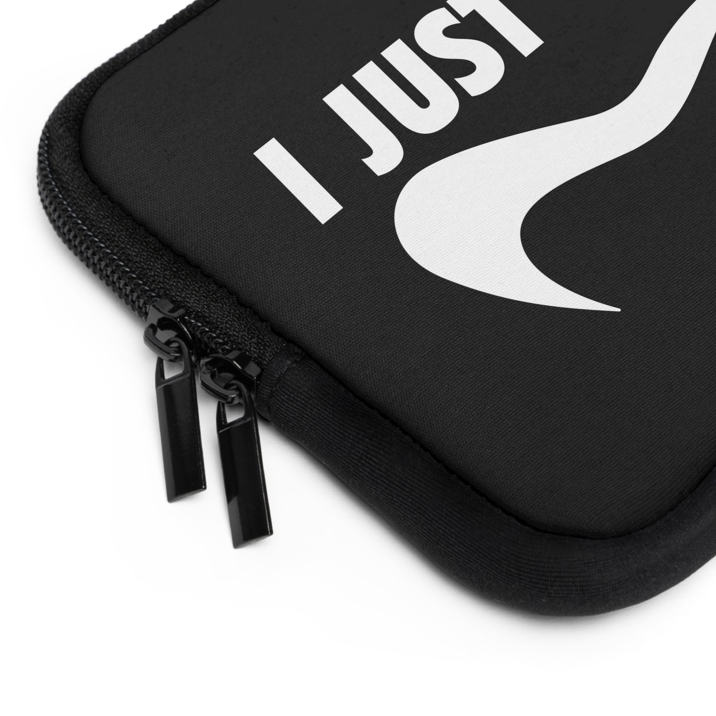 black with white i just can't Laptop Sleeve