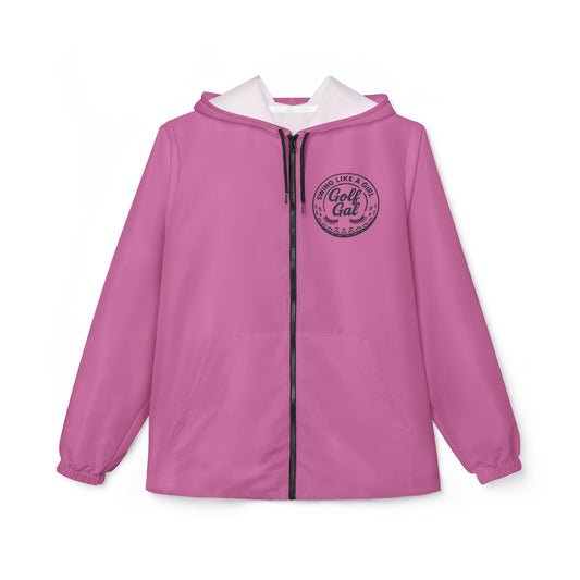 Pink Golf Gal Swing Like a Girl Windbreaker Jacket