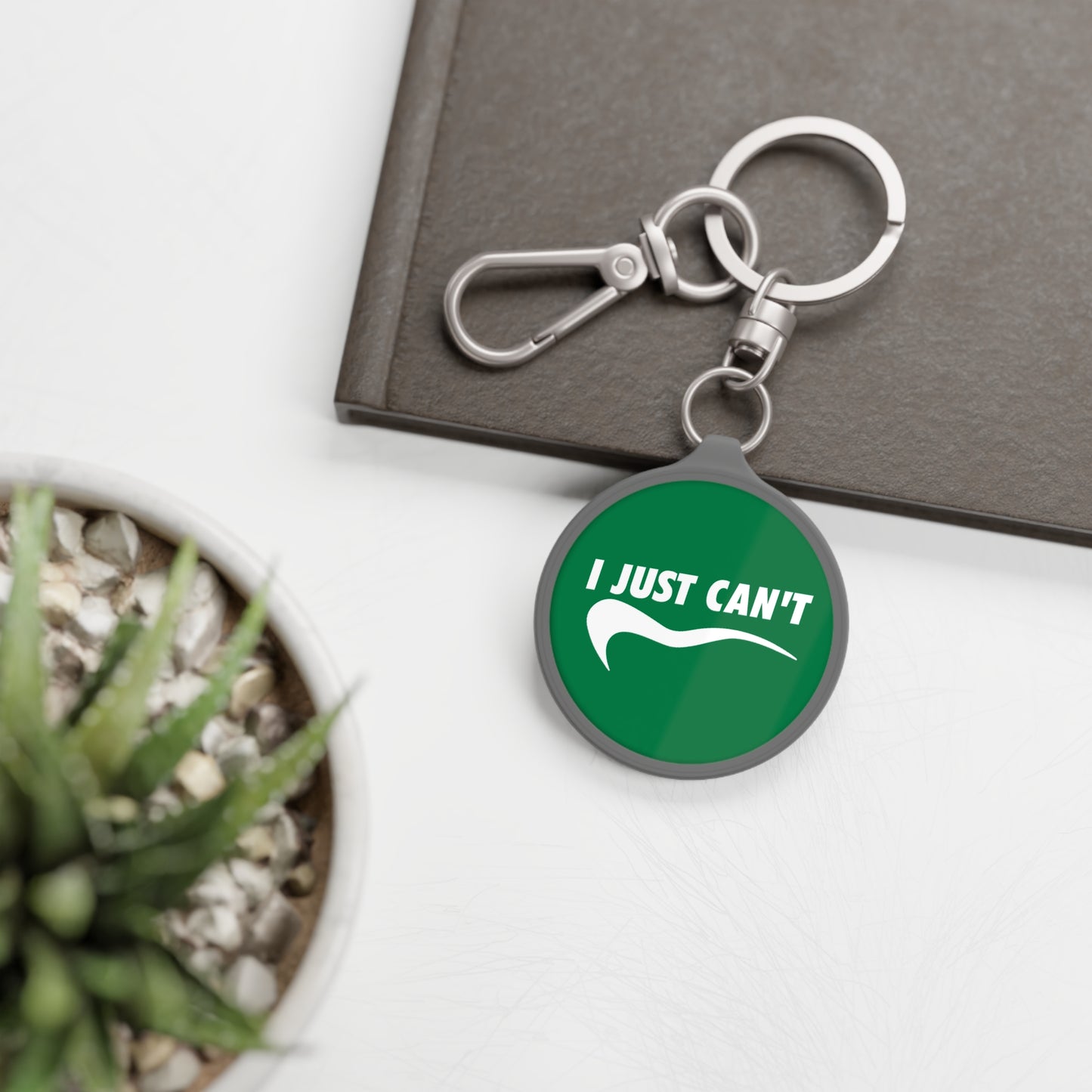 Green I Just Can't Keyring Tag