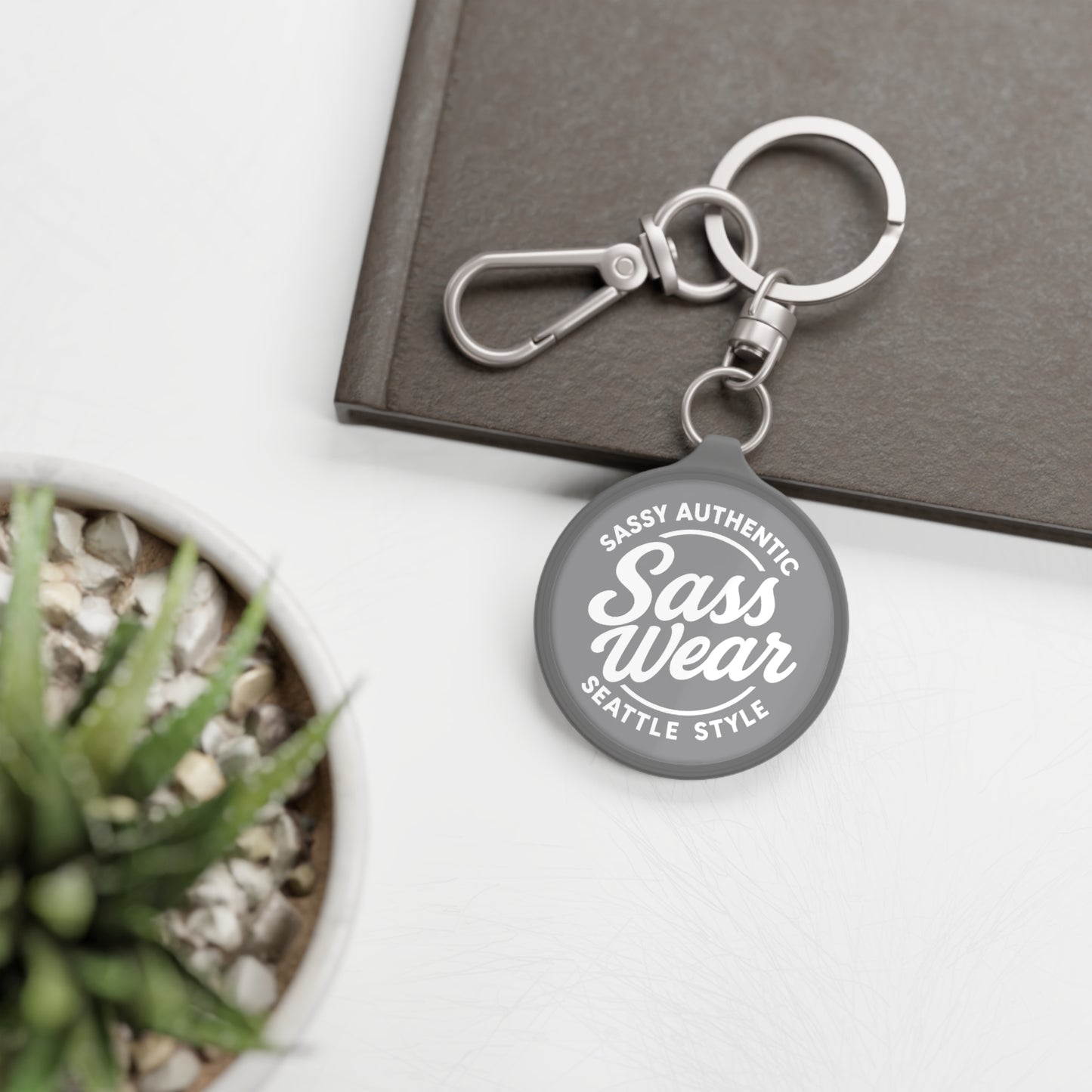 Gray Sass Wear Keyring Tag