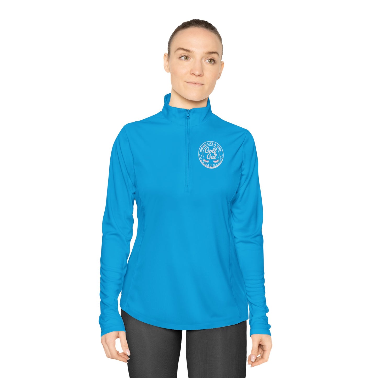 Golf Gal Logo White Ladies Golf Pullover