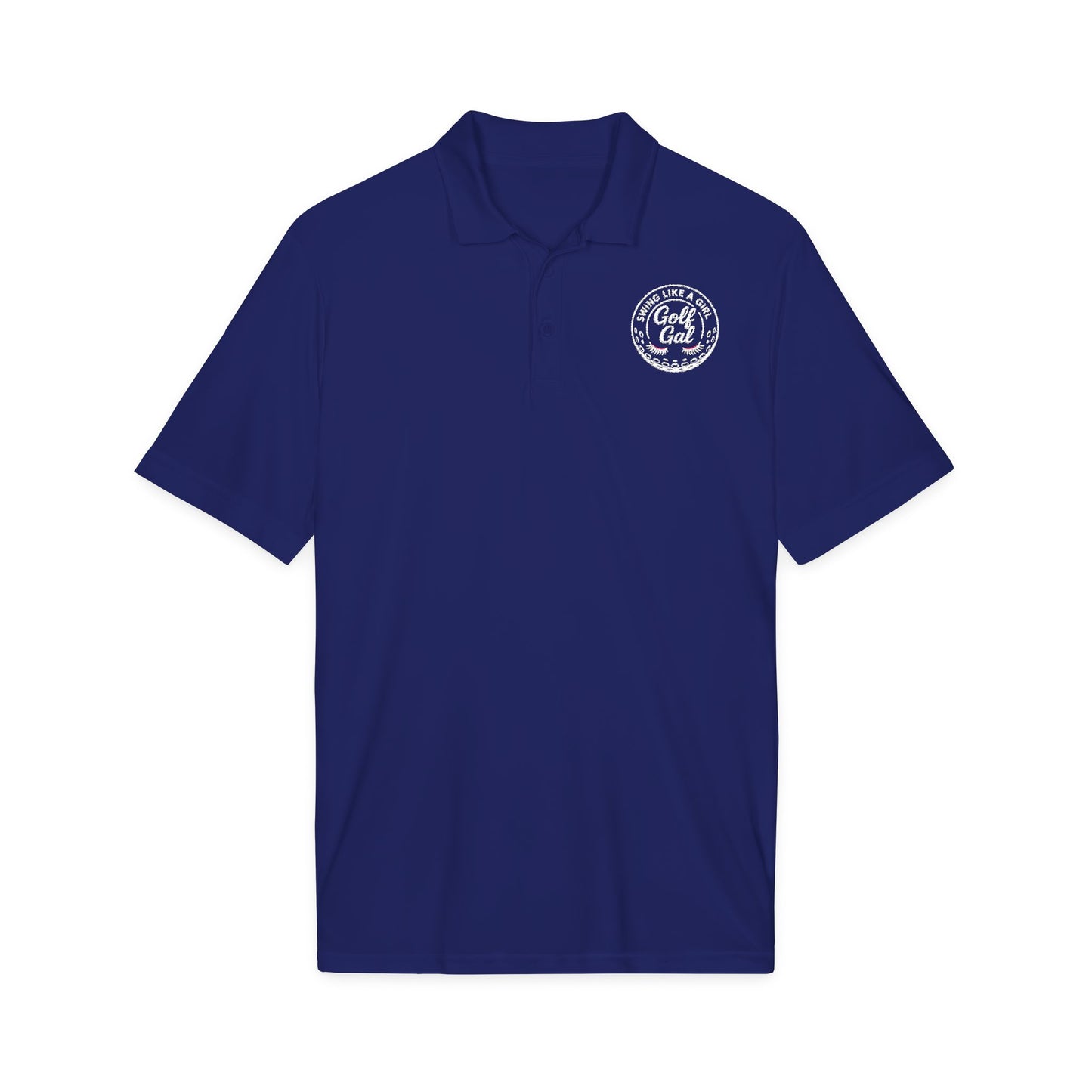 Golf Gal Logo white Polo — Performance Sport-Tek PosiCharge Competitor Polo