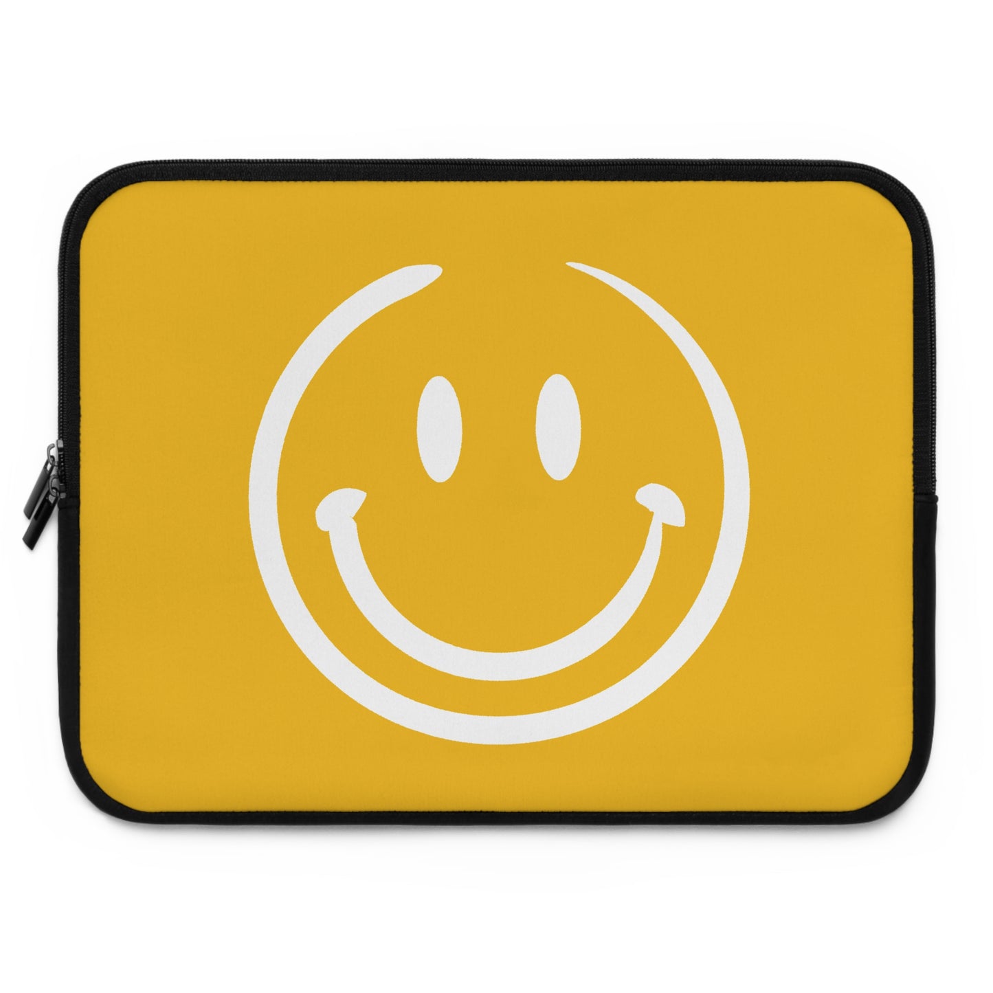 yellow with white smiley face Laptop Sleeve