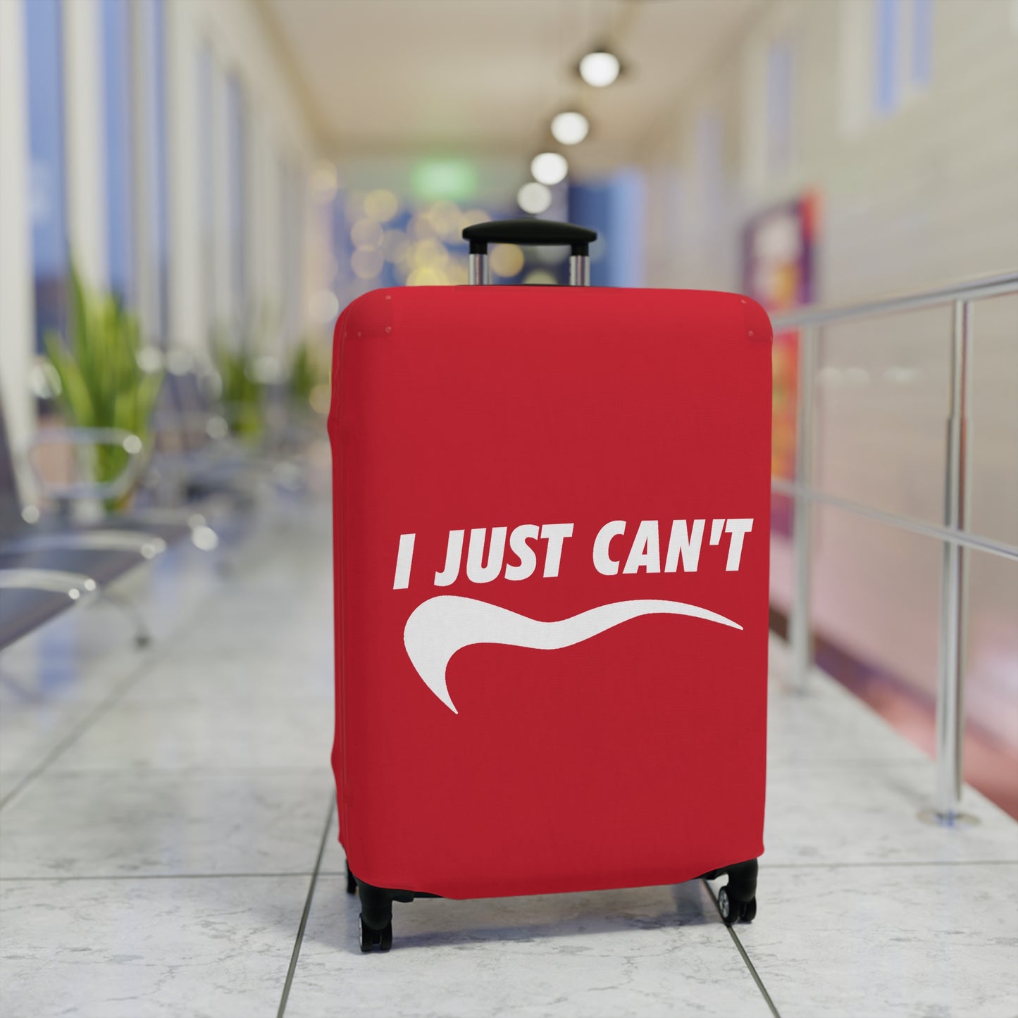 I Just Can't Luggage Cover Red