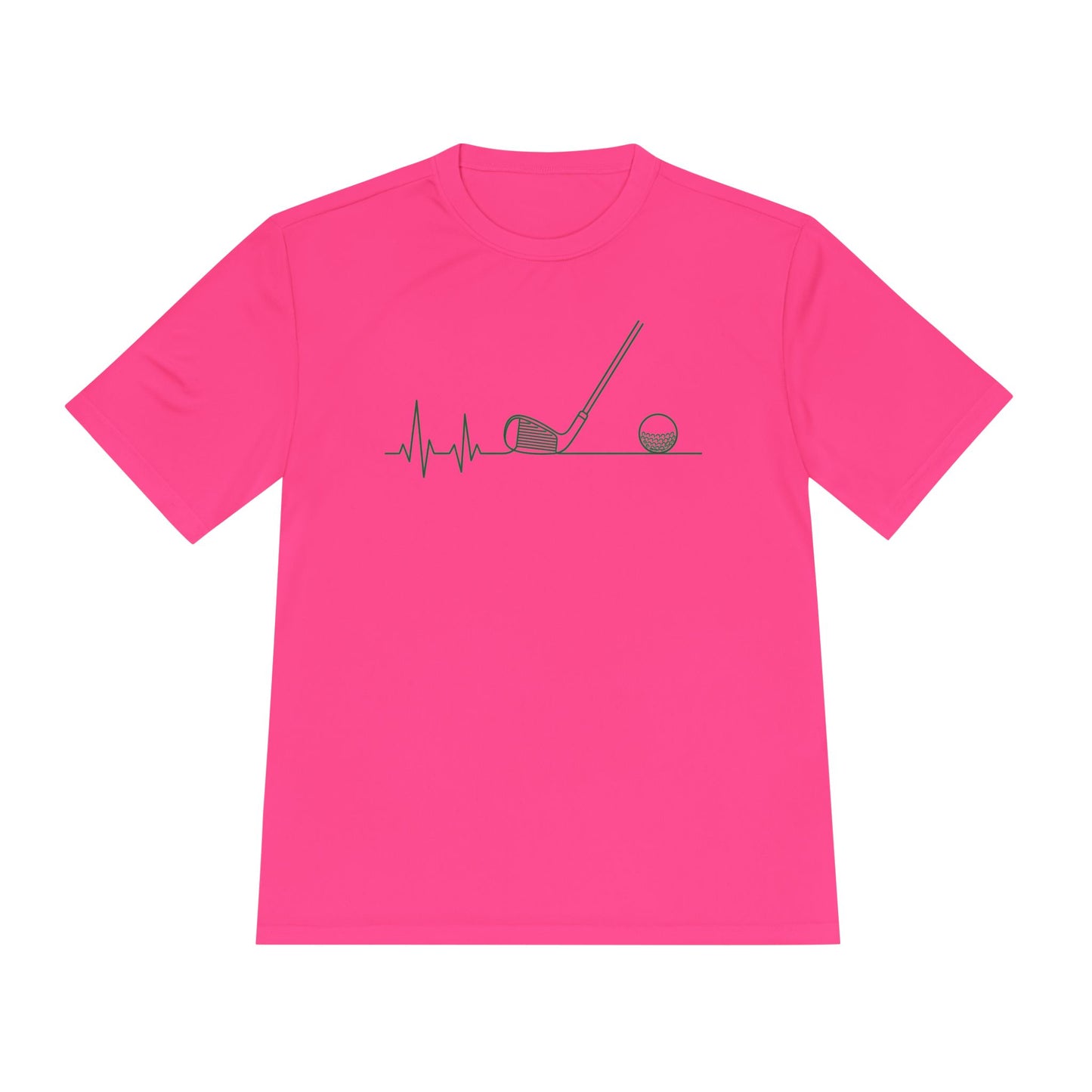 Golf heartbeat moisture wicking tee unisex