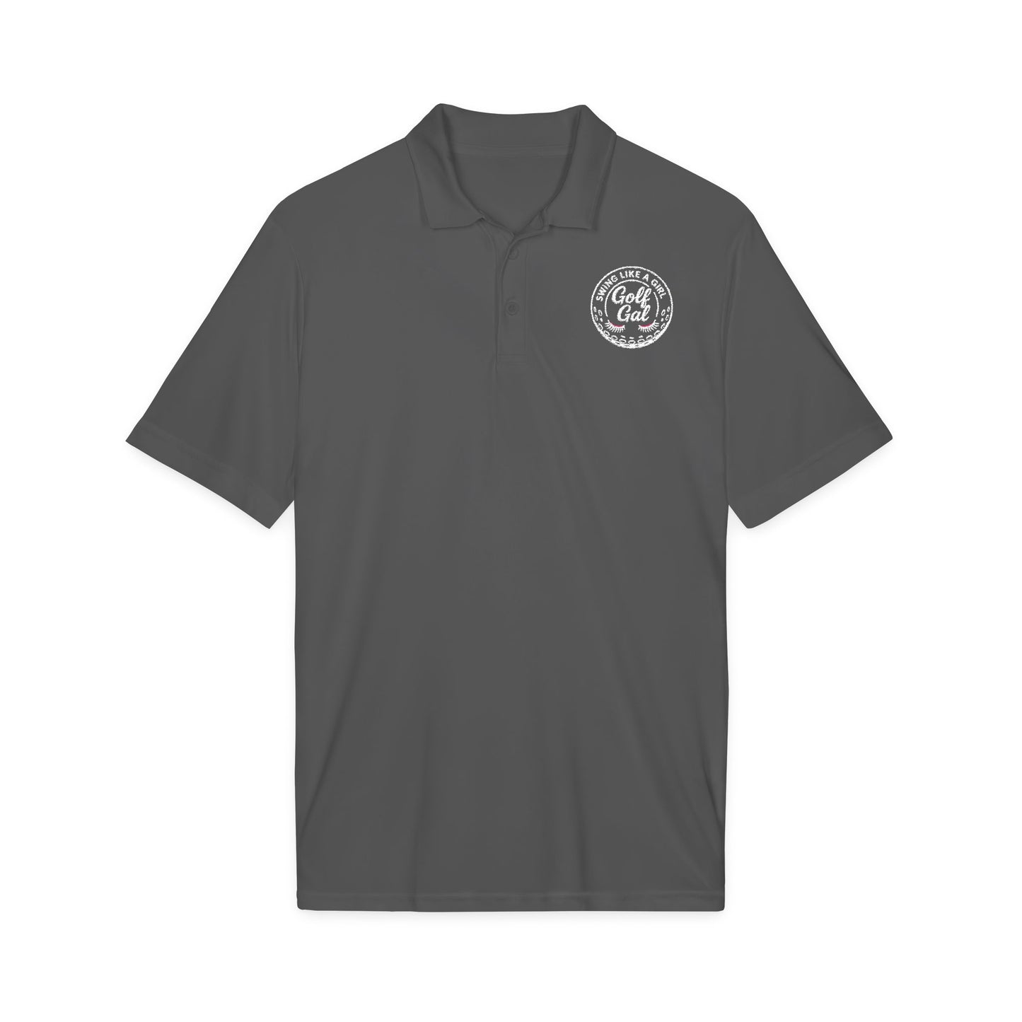 Golf Gal Logo white Polo — Performance Sport-Tek PosiCharge Competitor Polo