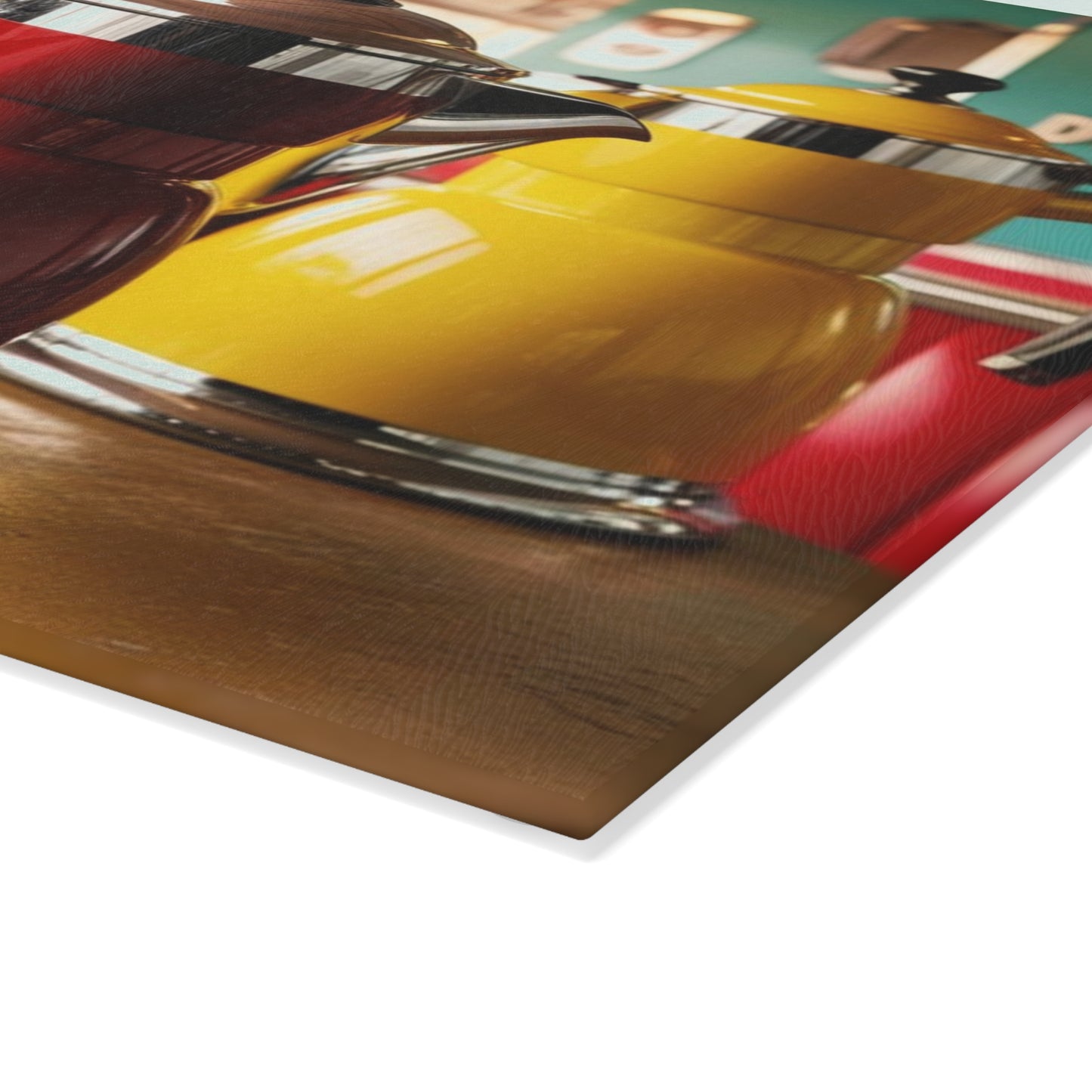 retro coffee pots Glass Cutting Board