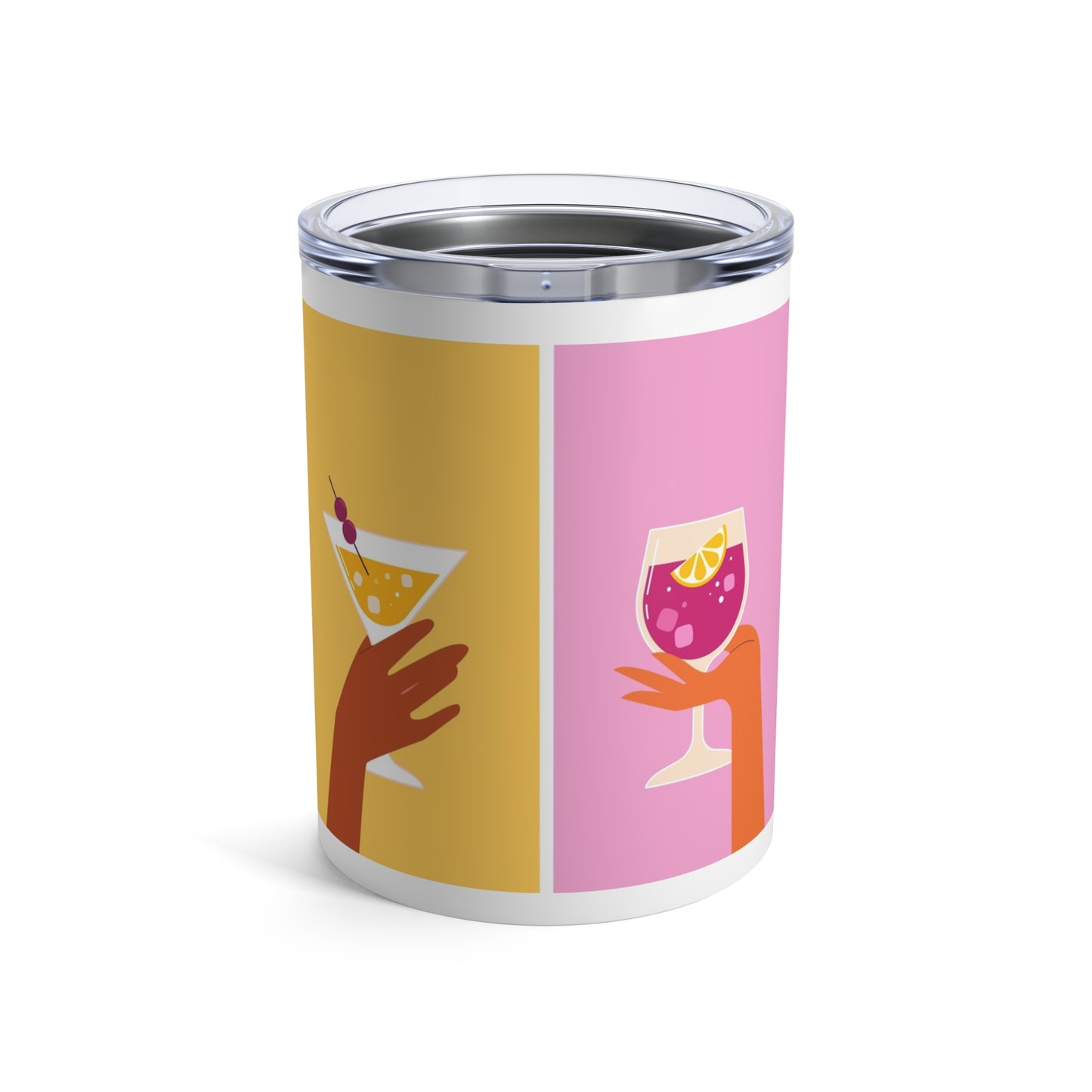 Retro hands holding glasses Whiskey/Wine Tumbler