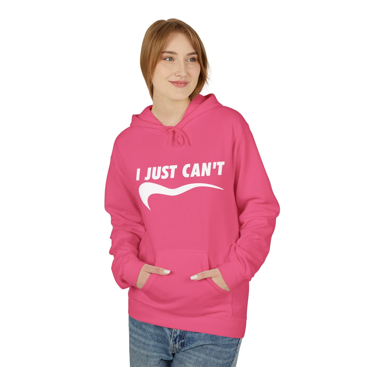White I Just Can't Hoodie