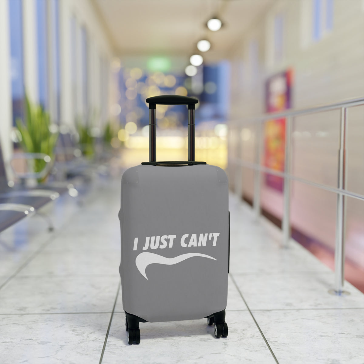 I Just Can't Luggage Cover Gray