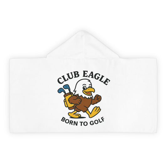 Club Eagle Born To Golf Kids Hooded Towel/ Beach Cover-Up