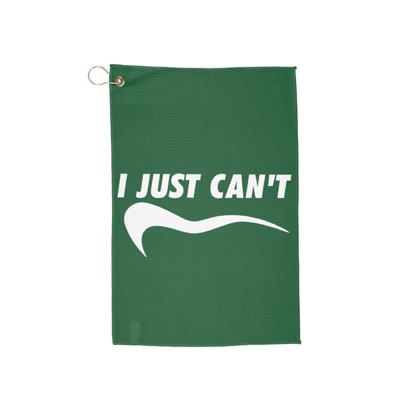 green I just can't Golf Towel
