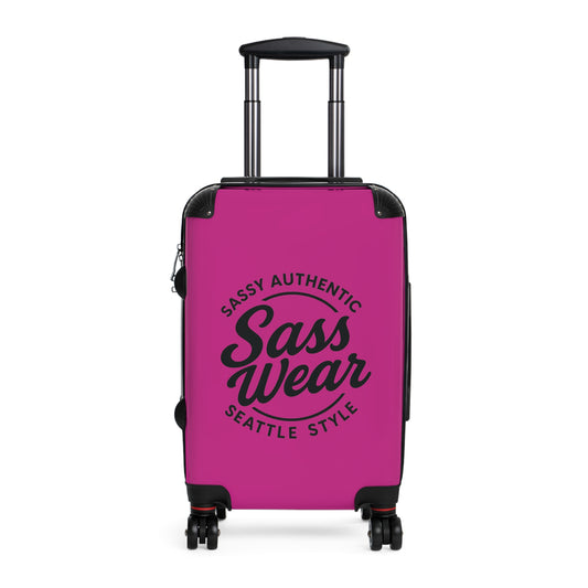 Hot pink Sass Gear Travel Suitcase