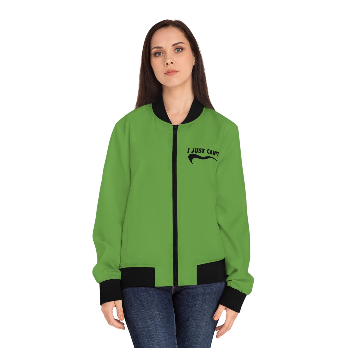 Green I just Can't Women's Bomber Jacket