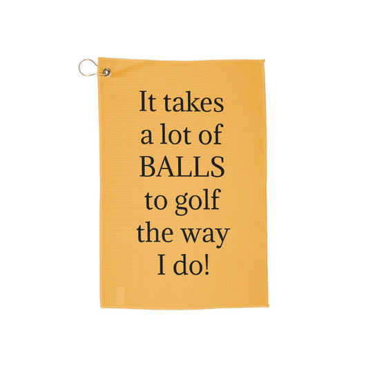yellow a lot of balls Golf Towels
