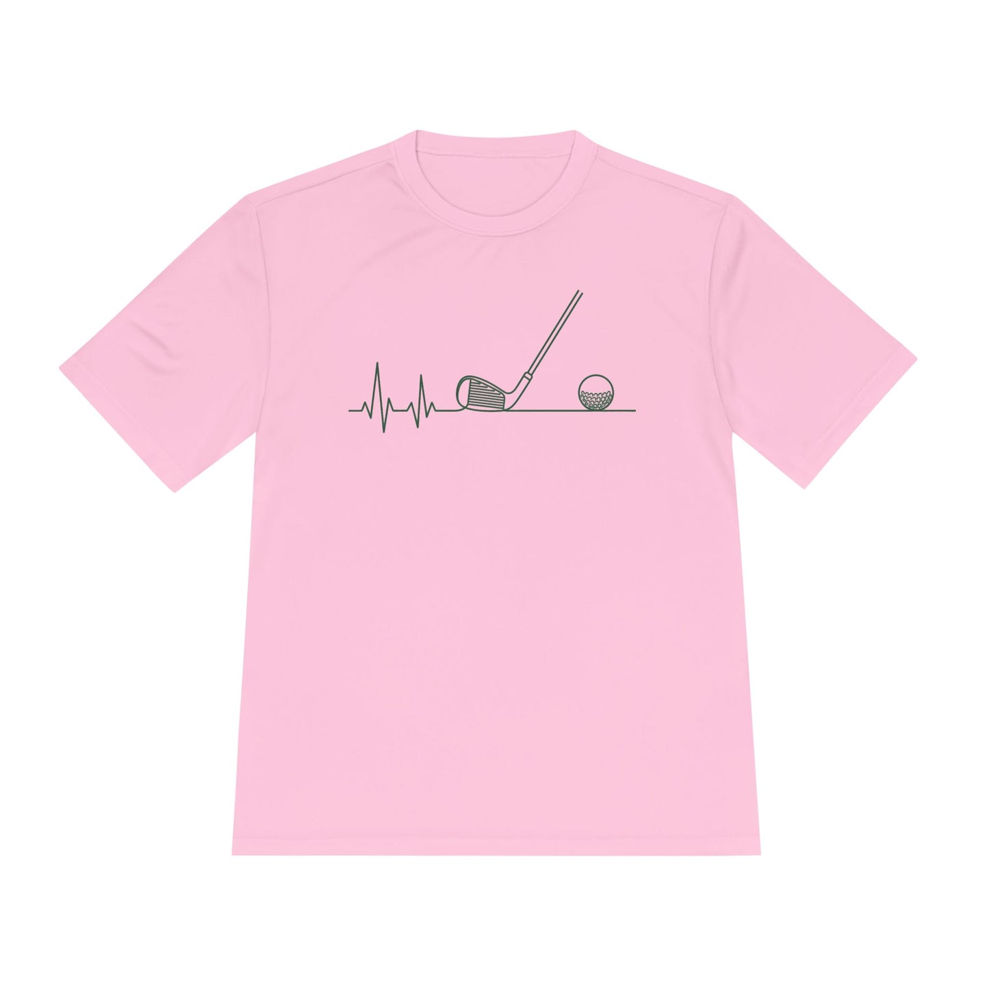 Golf heartbeat moisture wicking tee unisex