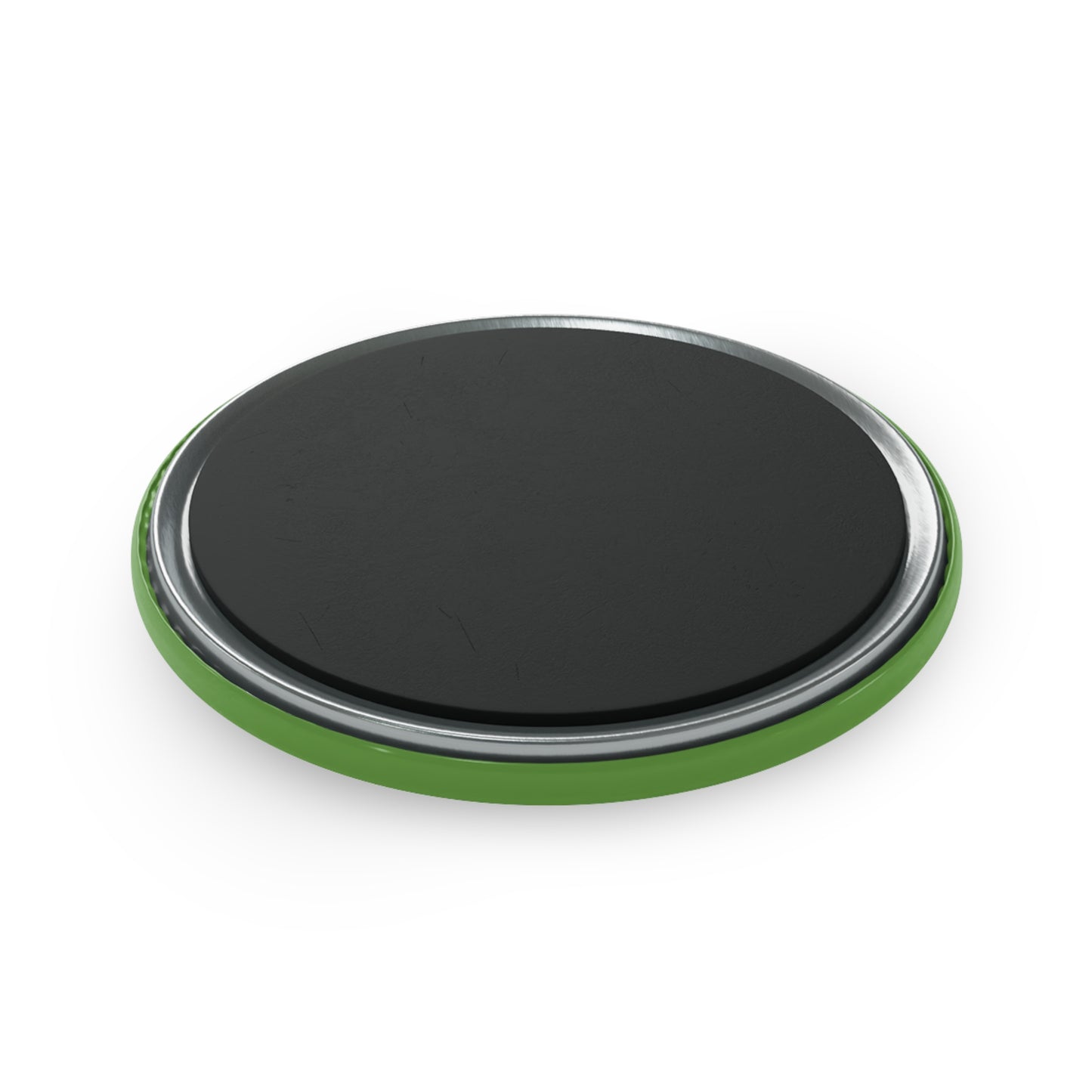 Green Smiley Face Button Magnet