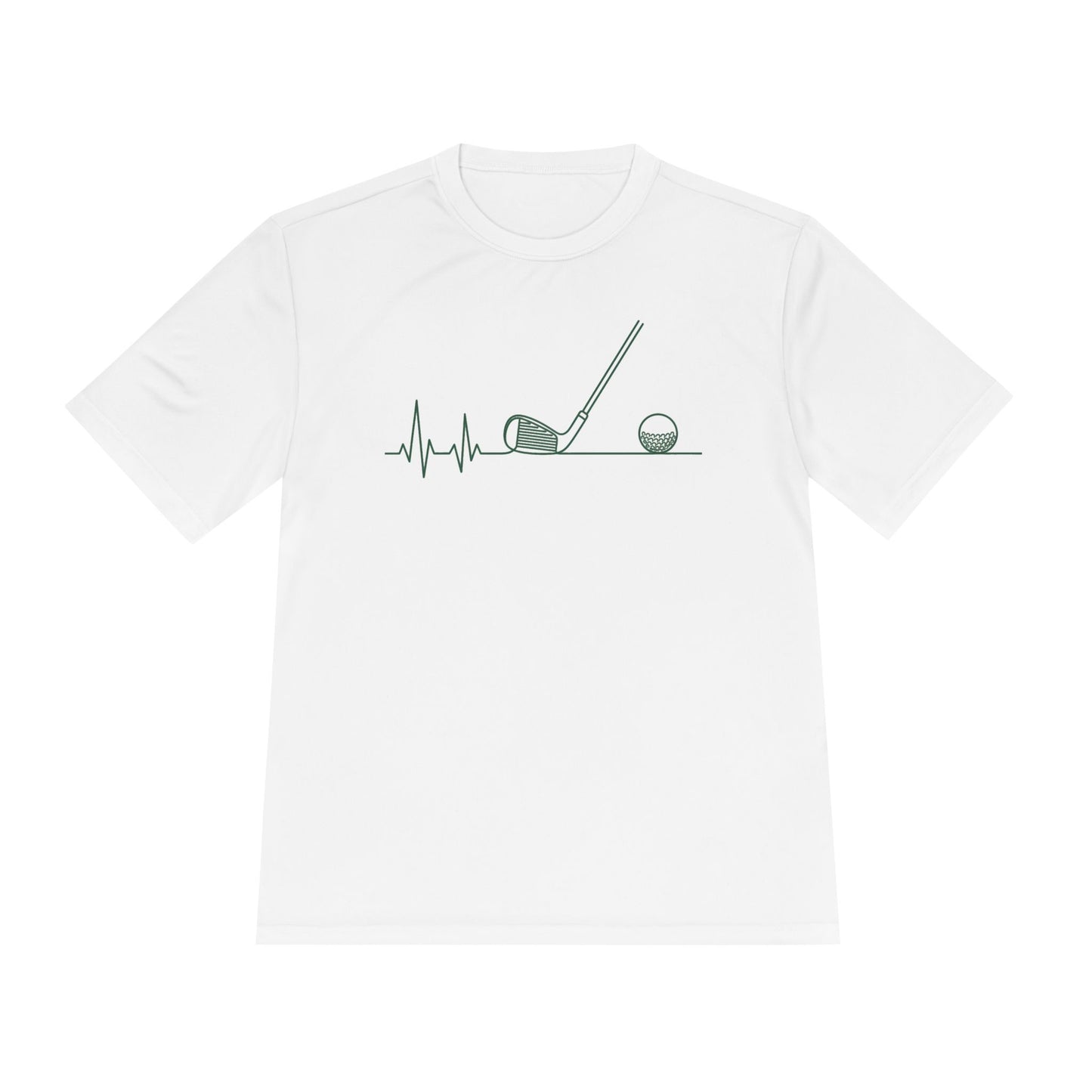 Golf heartbeat moisture wicking tee unisex