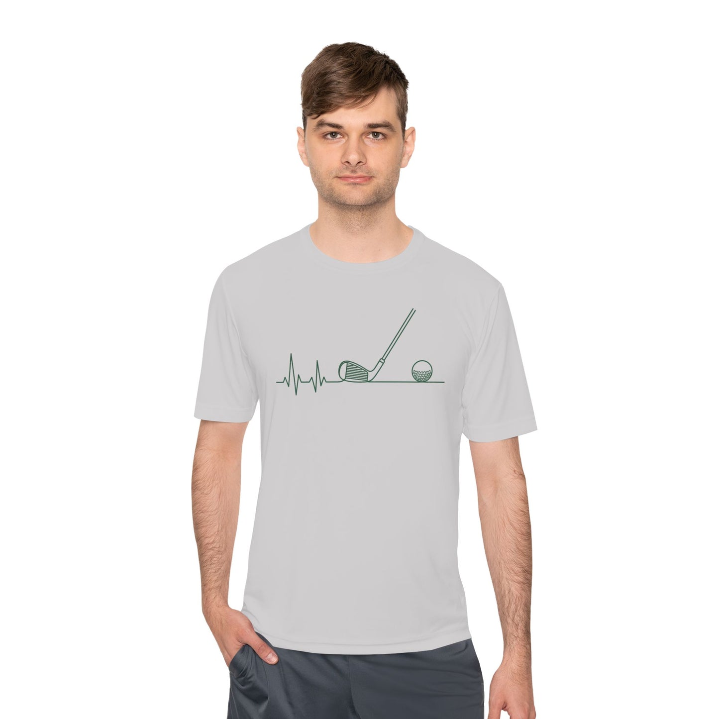 Golf heartbeat moisture wicking tee unisex