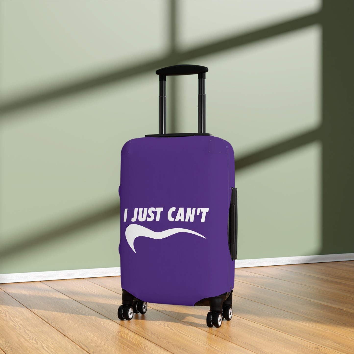 I Just Can't Luggage Cover Purple