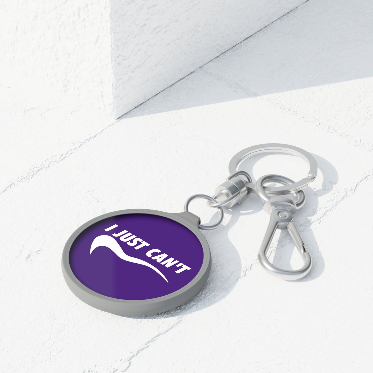 Purple I Just Can't Keyring Tag