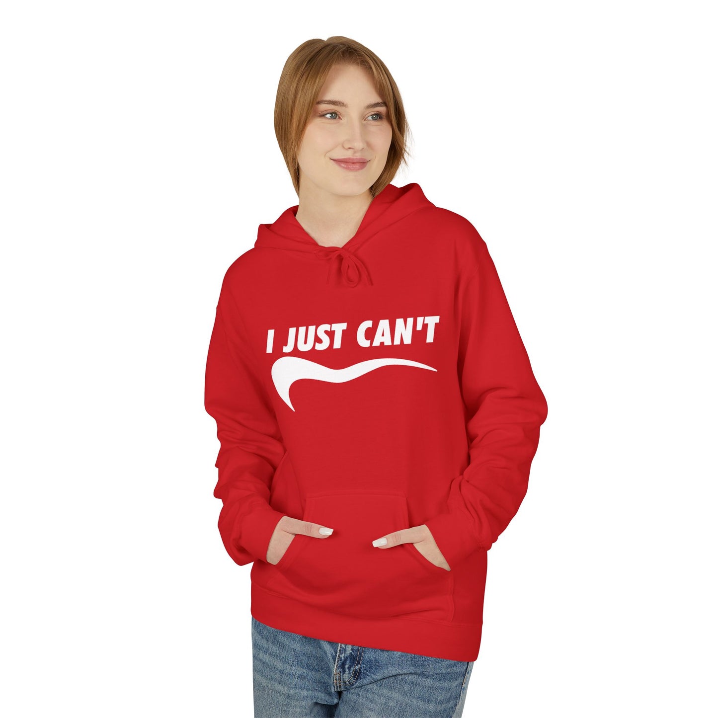 White I Just Can't Hoodie
