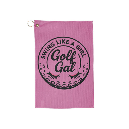 golf gal logo pink Golf Towel
