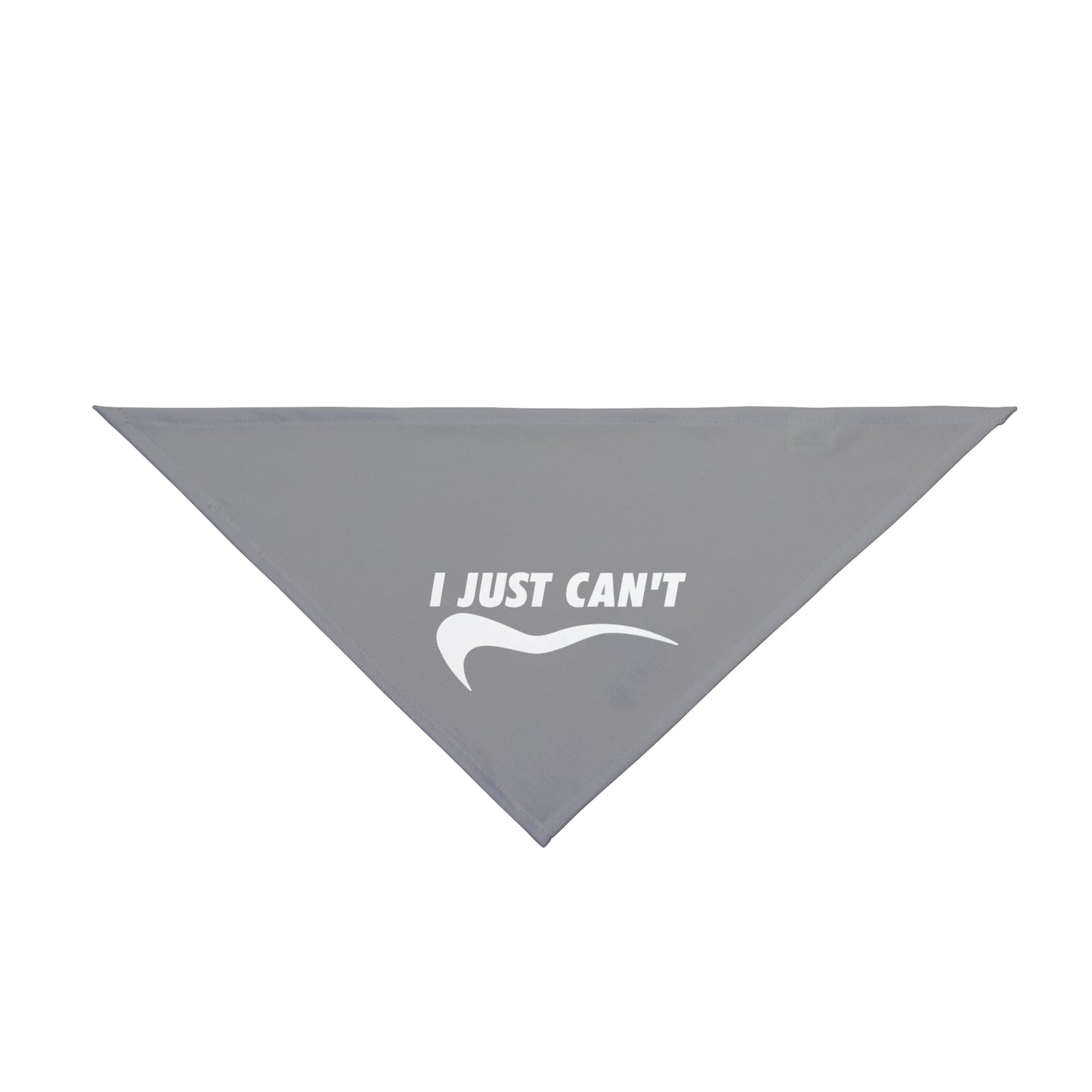 Grey I just can't Pet Bandana