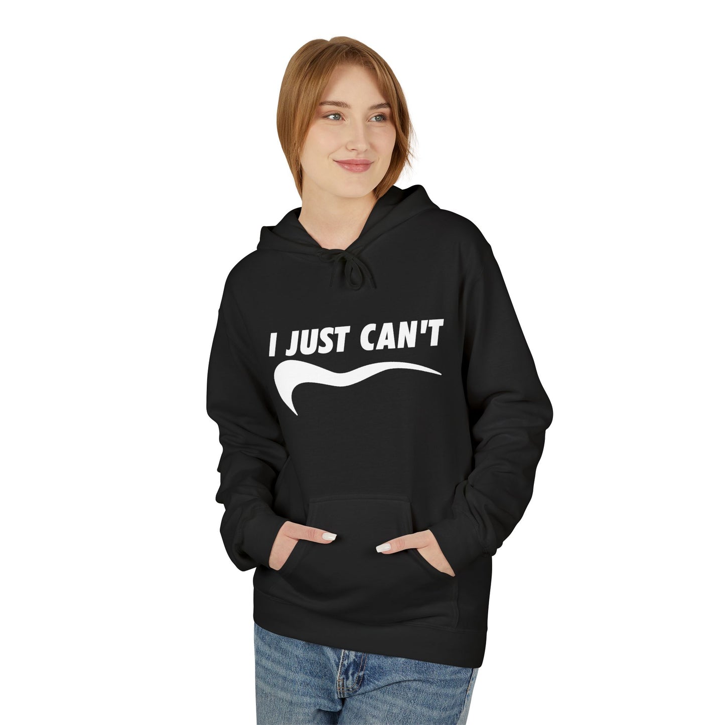 White I Just Can't Hoodie