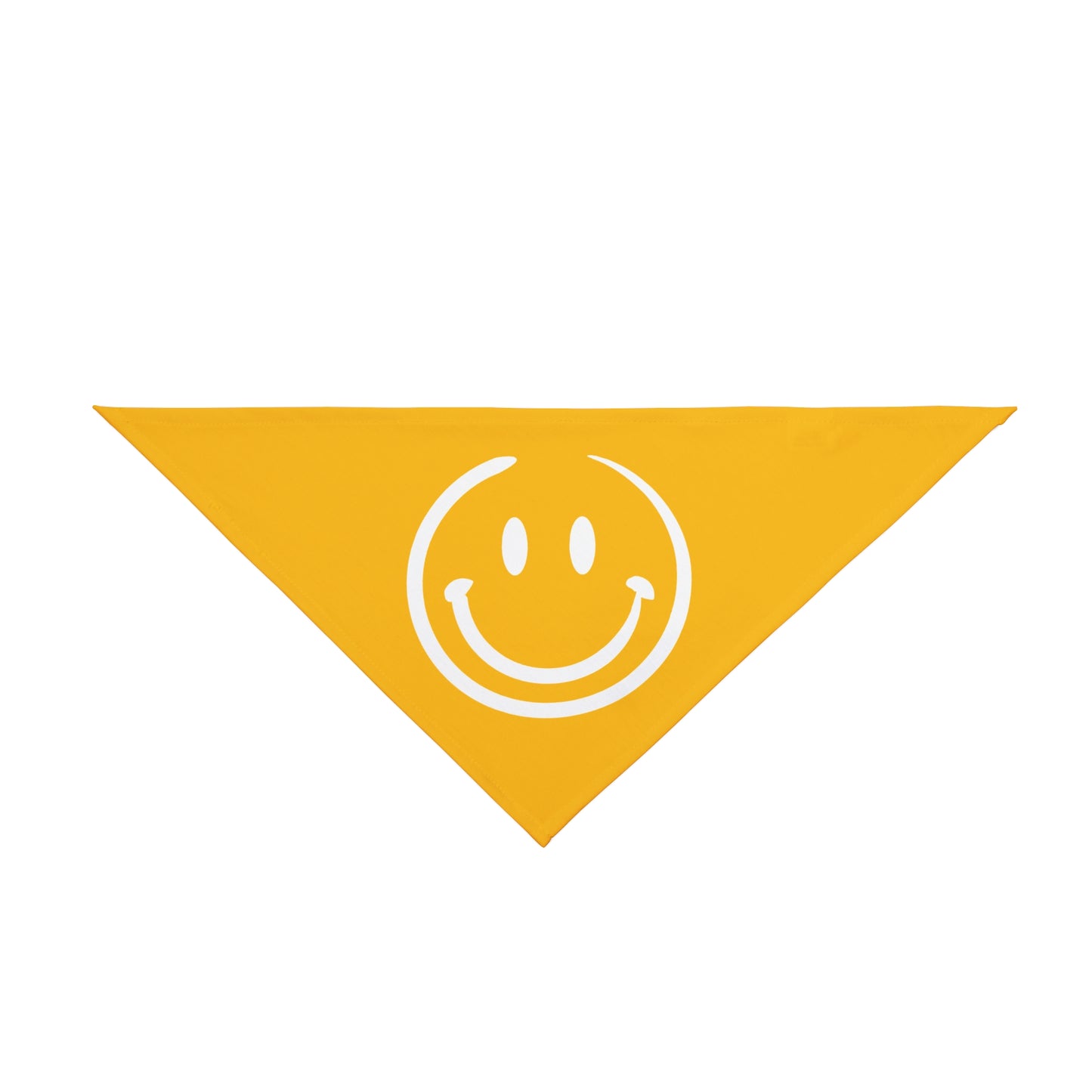 yellow with white smiley face Pet Bandana