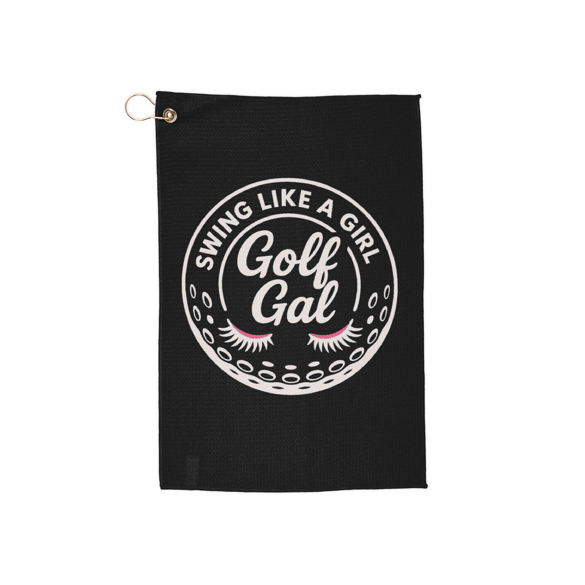 golf gal logo black Golf Towel