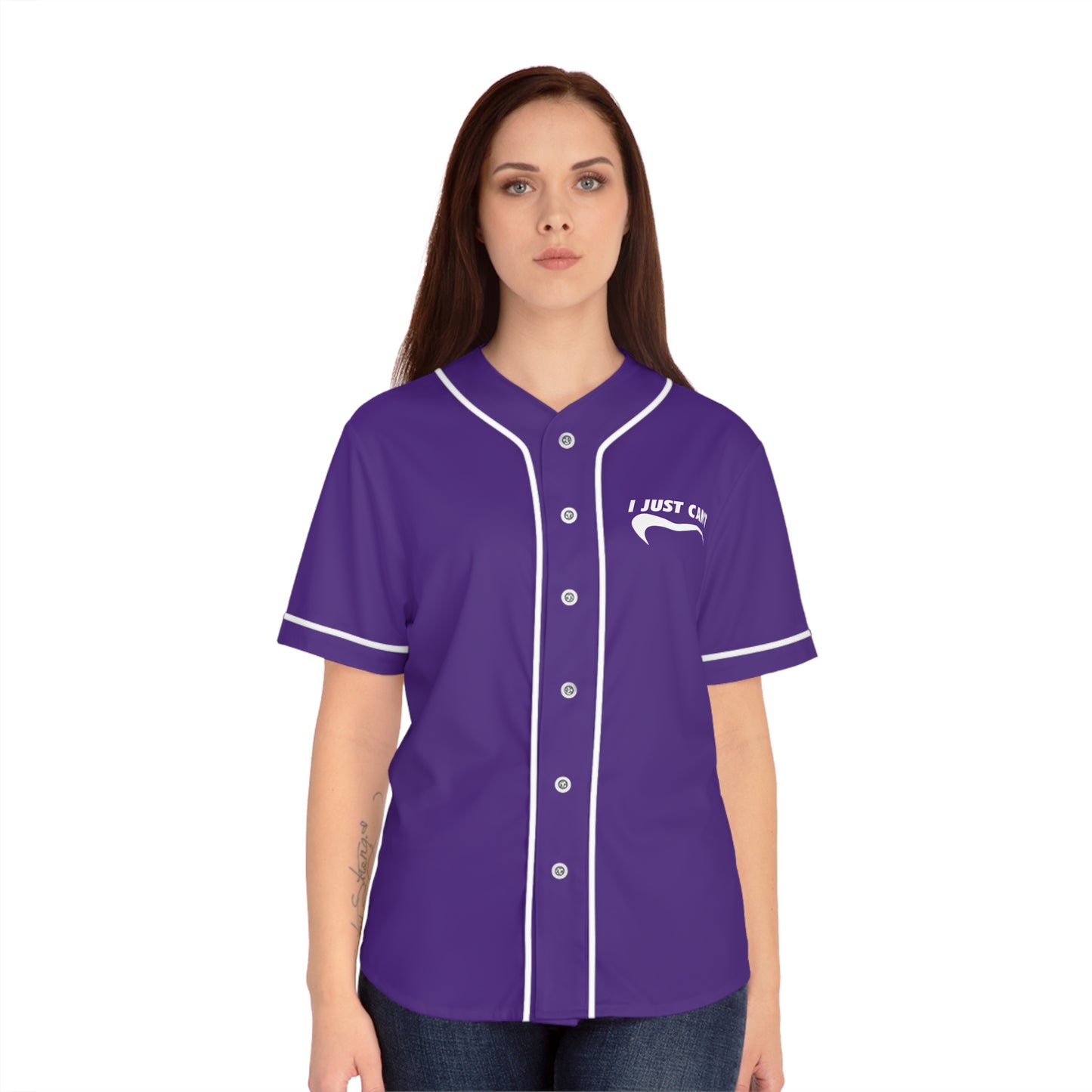 Copy of black I just can't Women's Baseball Jersey