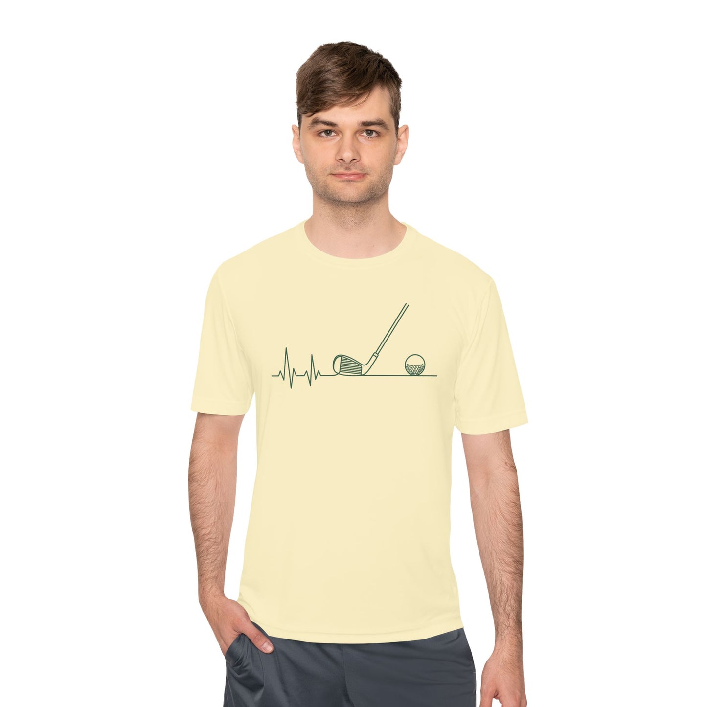 Golf heartbeat moisture wicking tee unisex