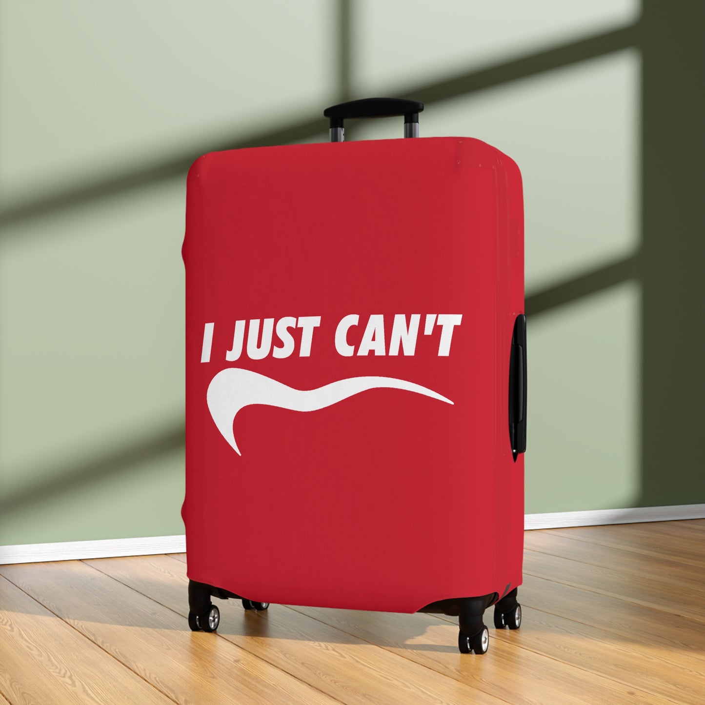 I Just Can't Luggage Cover Red