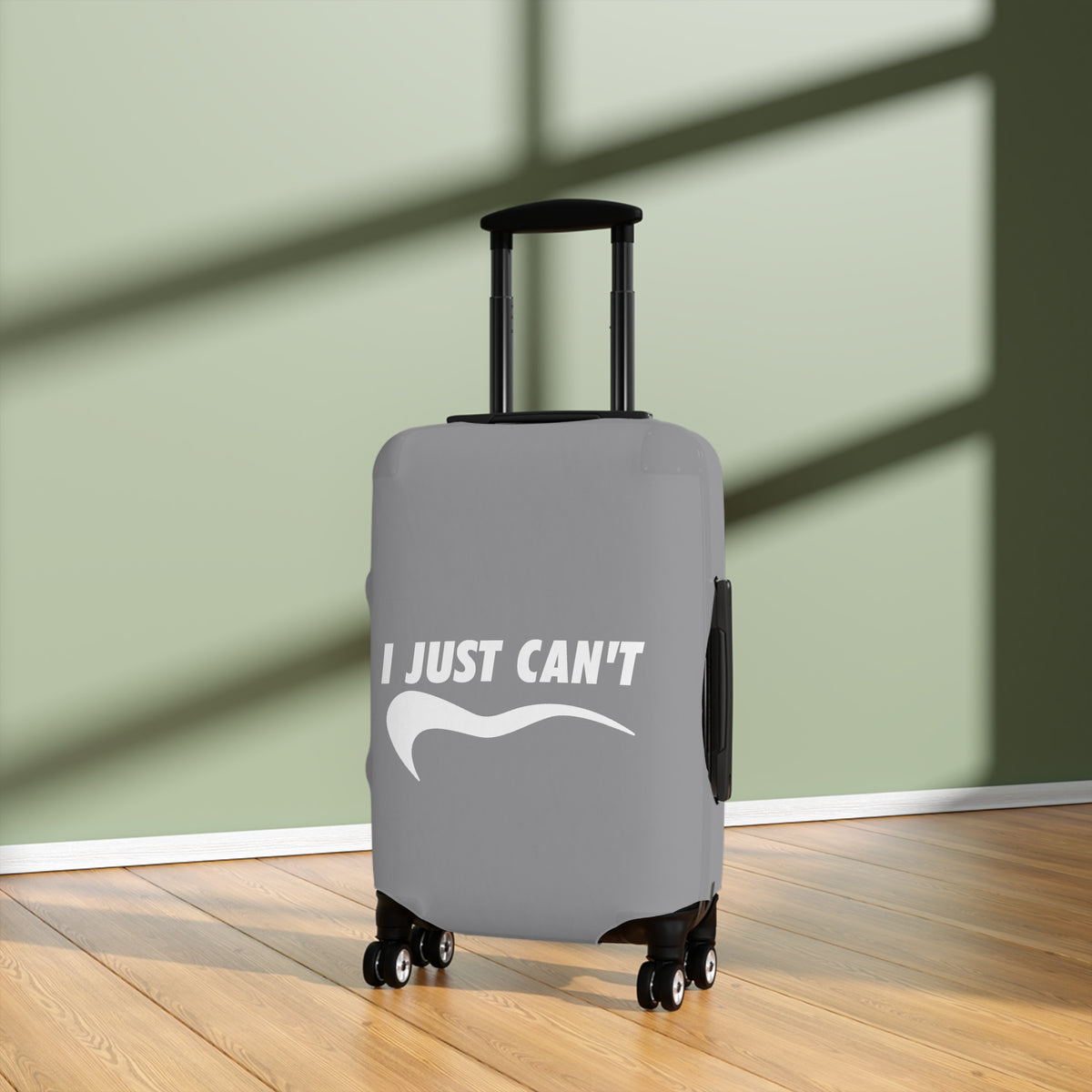 I Just Can't Luggage Cover Gray